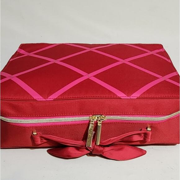 Estée Lauder Handbags - Estee Lauder Red/Pink Cosmetic Travel Bag 13x10x3